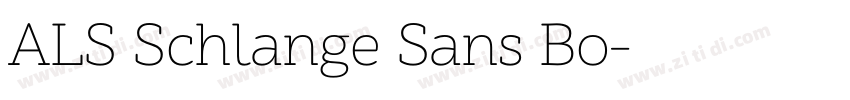 ALS Schlange Sans Bo字体转换